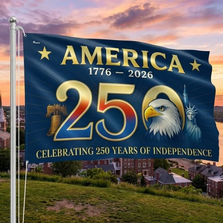 Bimipi American Flag - America 250th Anniversary Grommet Flag for Patriotic Decor