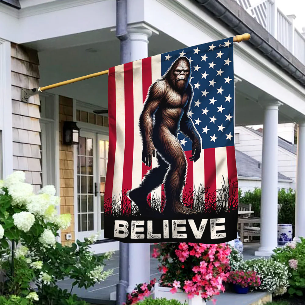 Bimipi  Bigfoot Believe American Flag