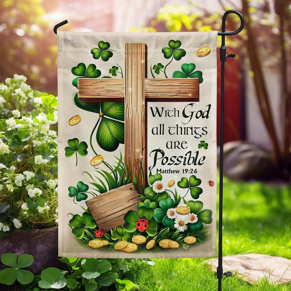 Bimipi  With God All Things Are Possible St Patrick's Day Irish Flag