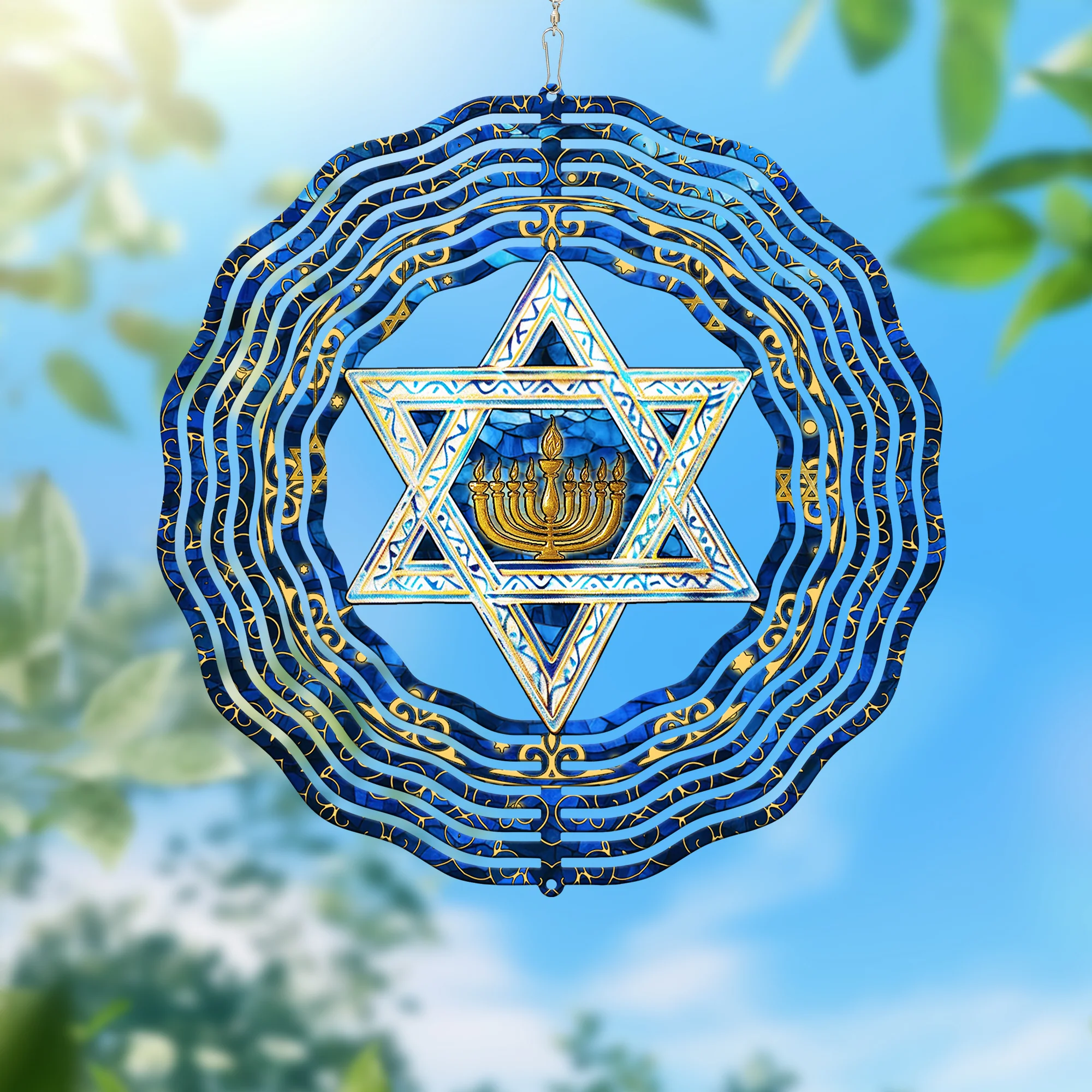 Jewish Star of David, Christmas Hanukkah Wind Spinner
