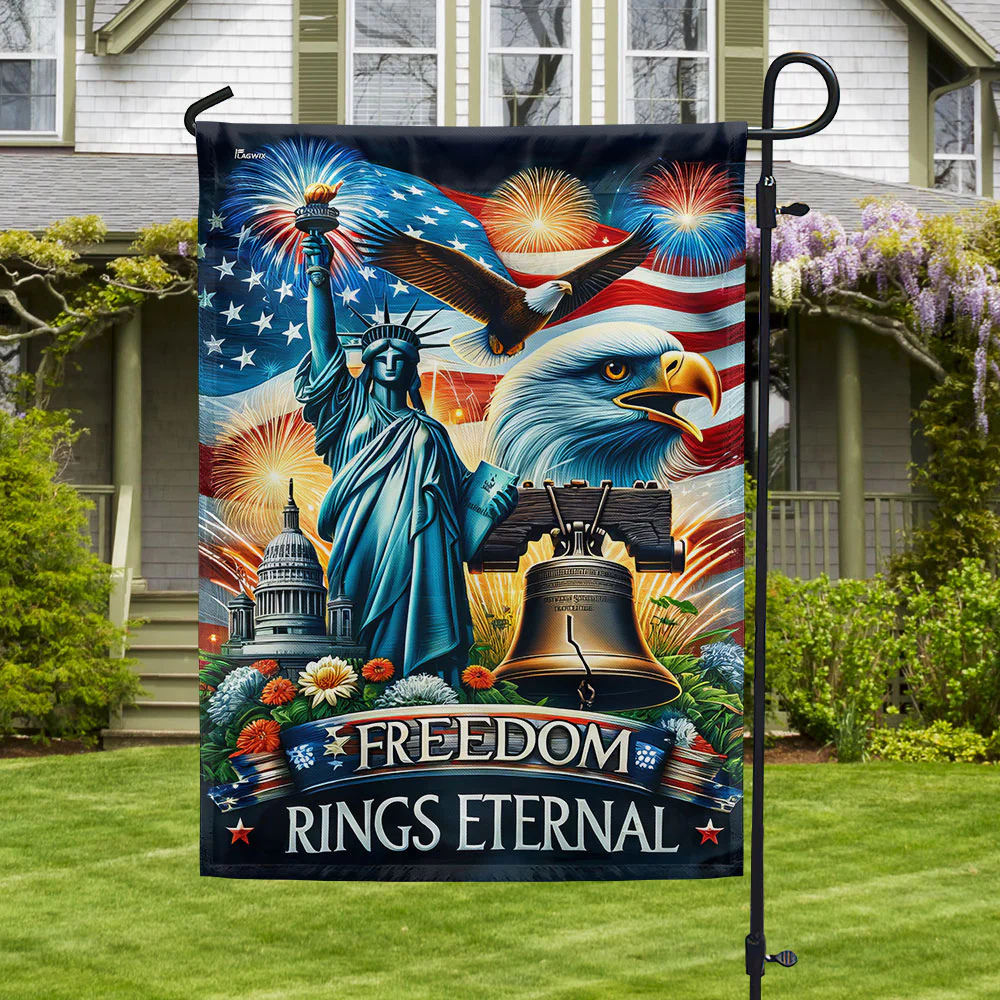 Bimipi American Flag - Independence Day Liberty Bell Freedom Rings Eternal Flag