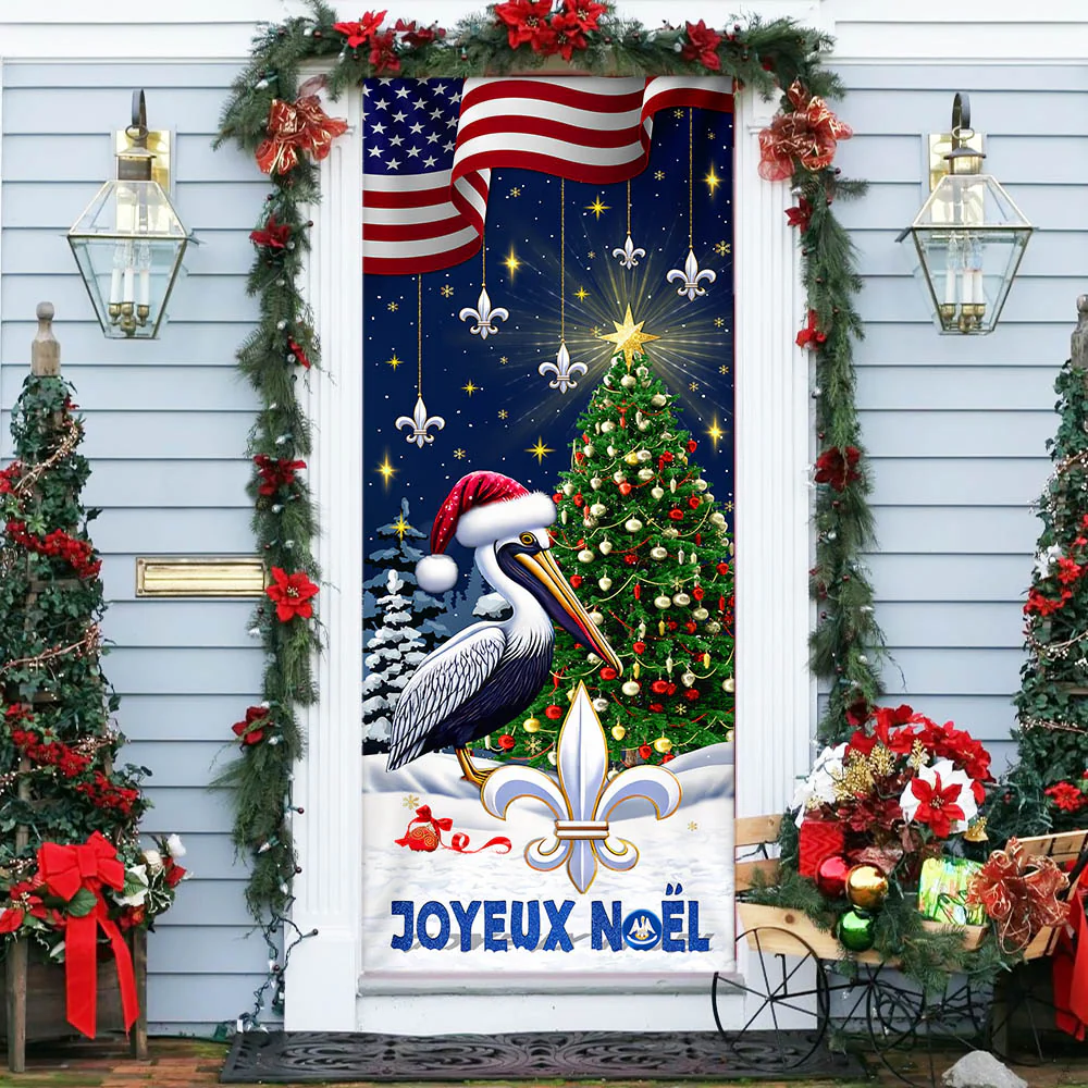 Louisiana Christmas Cajun Christmas Joyeux Noel Door Cover