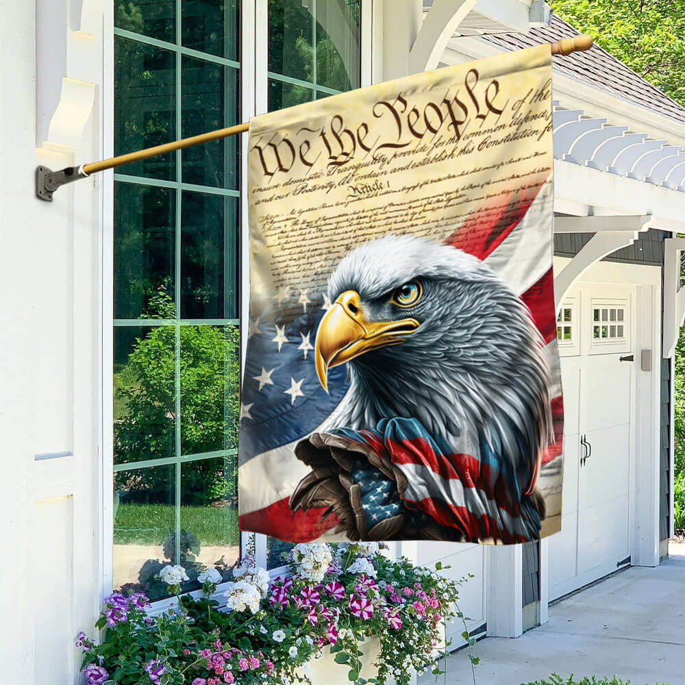 Veterans Day Flag, American Flag - We The People. Patriotic American Eagle Flag
