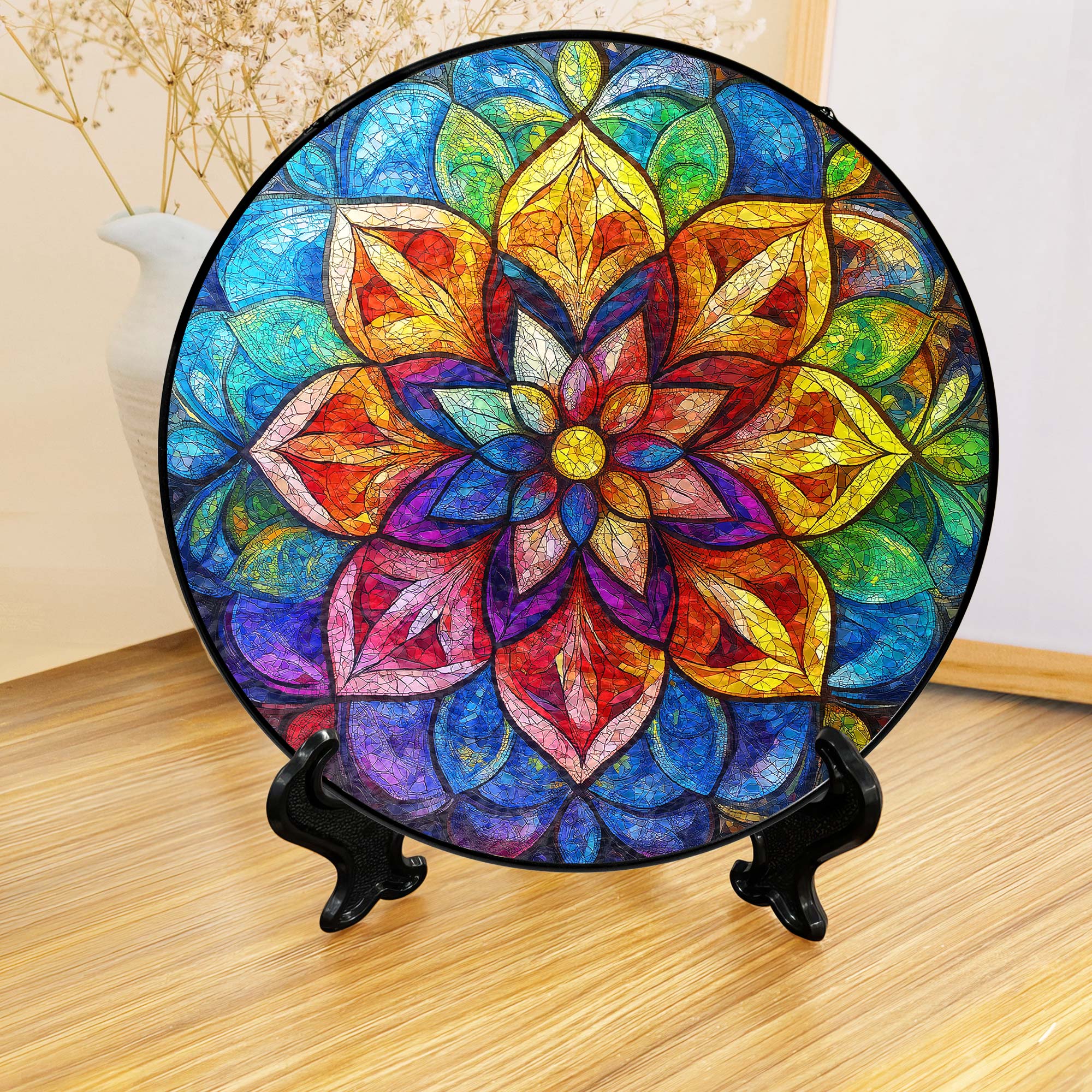Mandala Stained Glass Suncatcher