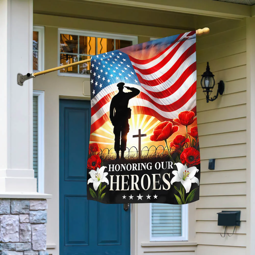 Memorial Day Honoring Our Heroes Veteran American Flag