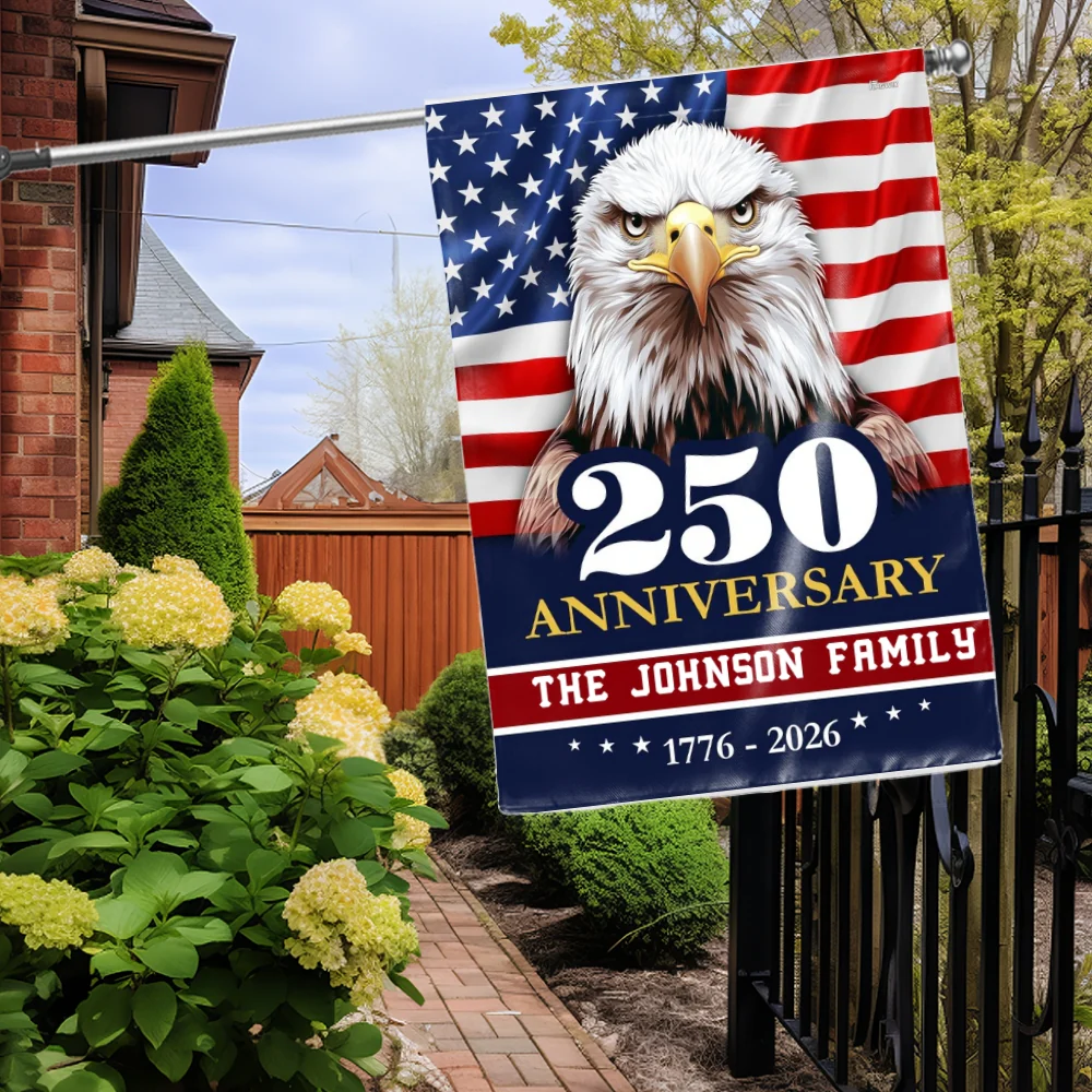 Personalized 250 Anniversary 1776 2026 USA, Patriotic Eagle Custom Name 