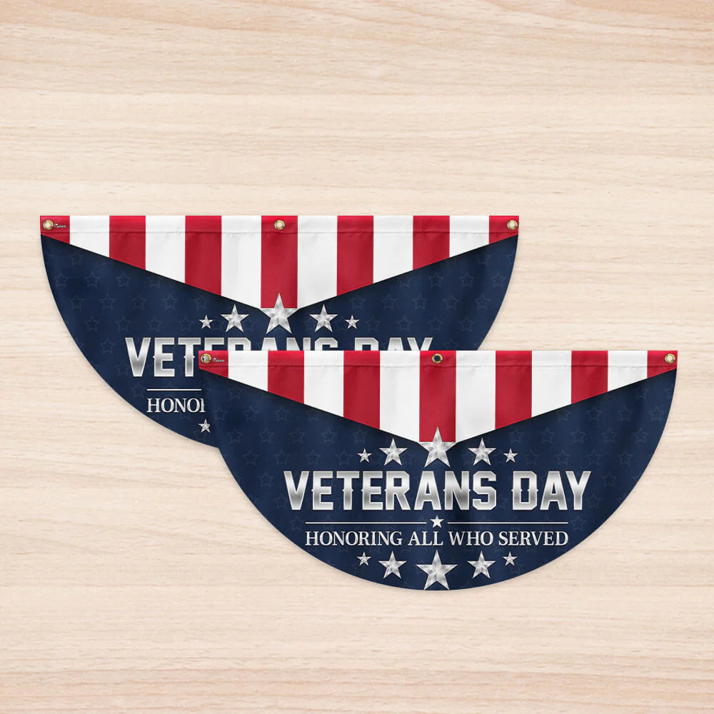 Veterans Day Honoring All Who Served Non-Pleated Fan Flag