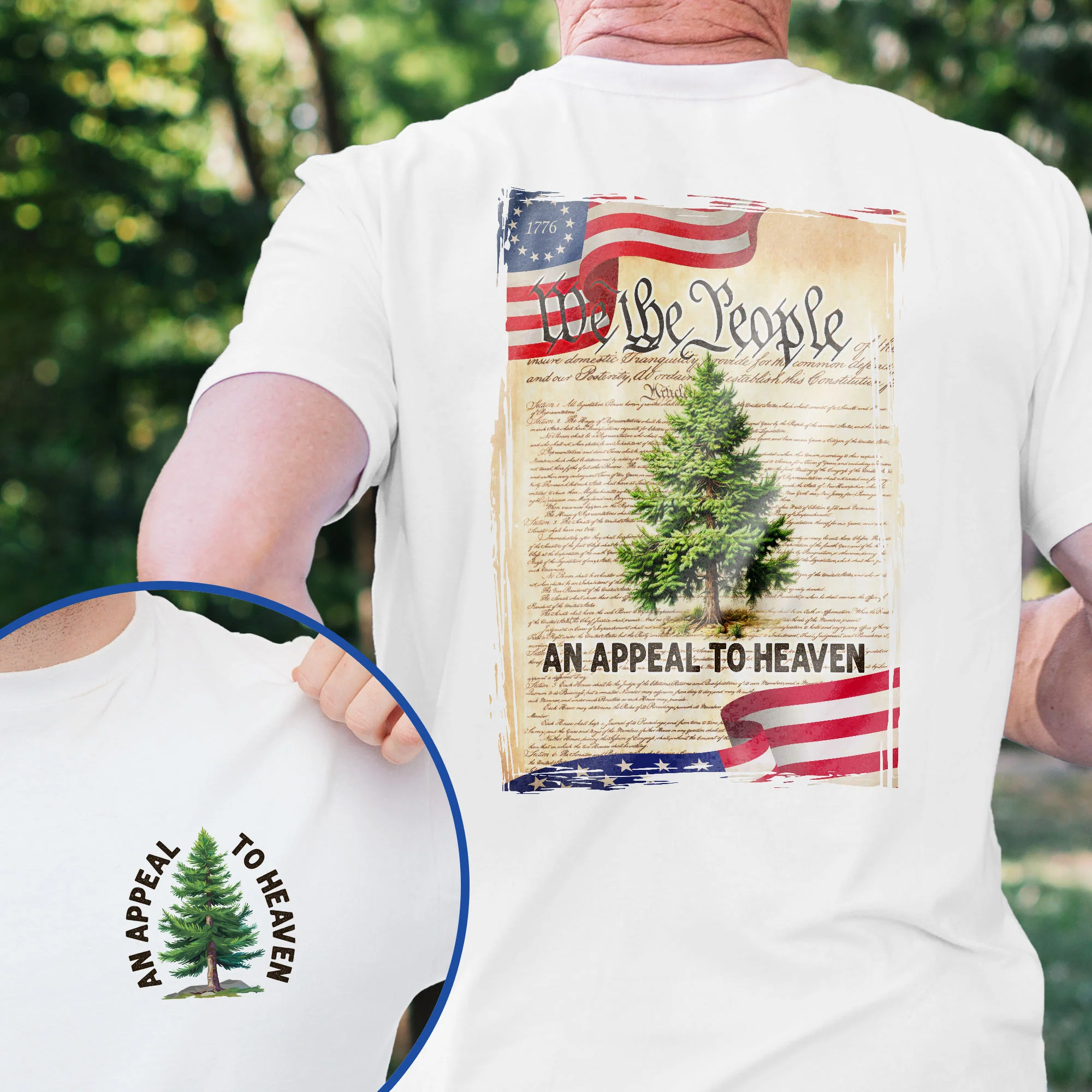 We The People Betsy Ross 1776 Pine Tree An Appeal To Heaven T-Shirt