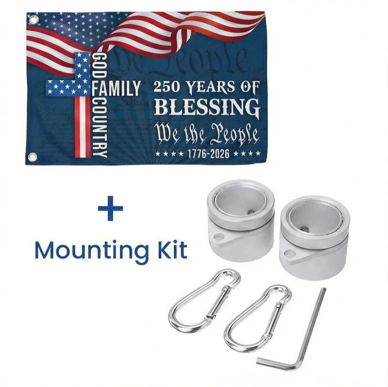 We The People American Flag, 250 Years Blessing 1776 2026 Grommet Flag