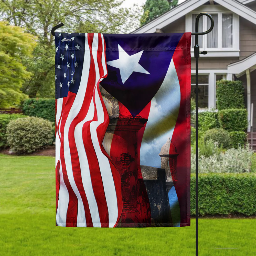 American Flag Puerto Rican Flag
