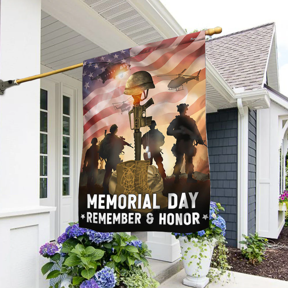 Memorial Day Flag Remember And Honor Veterans American Flag