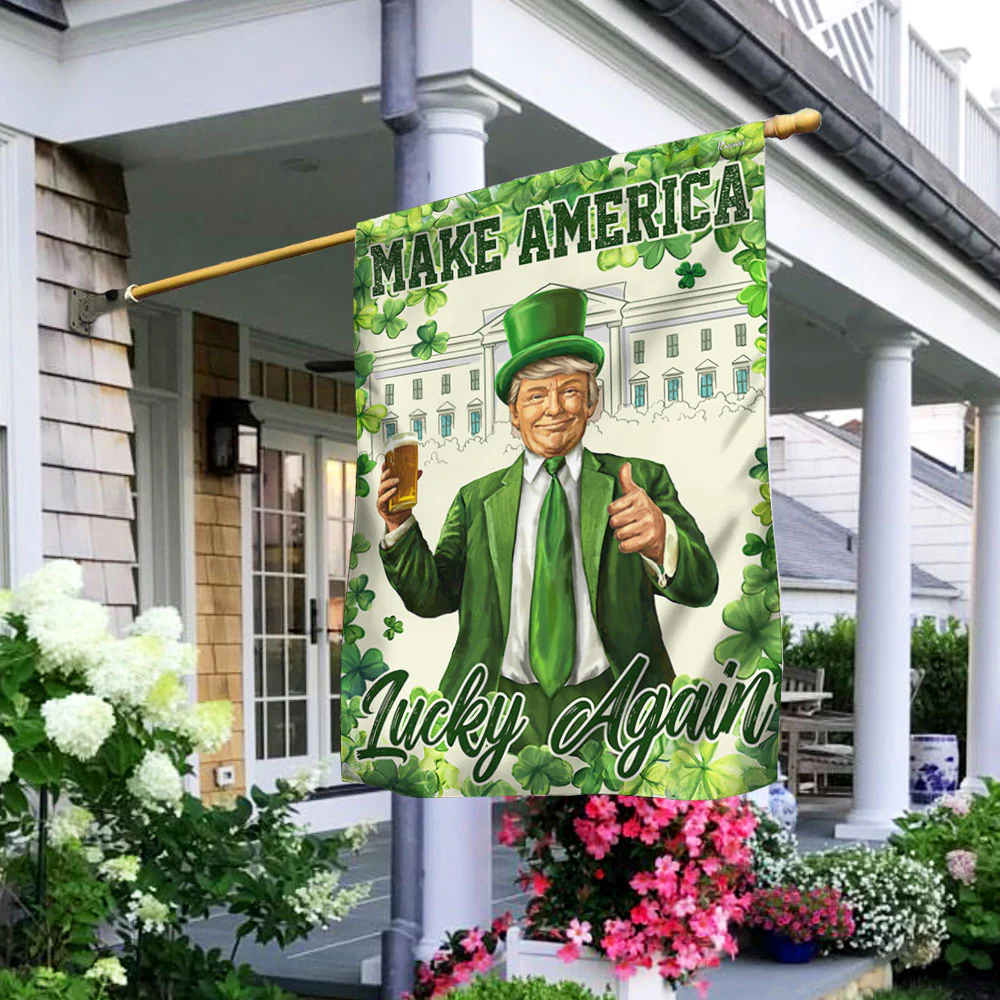 Make America Lucky Again Irish Saint Patrick's Day Trump Flag
