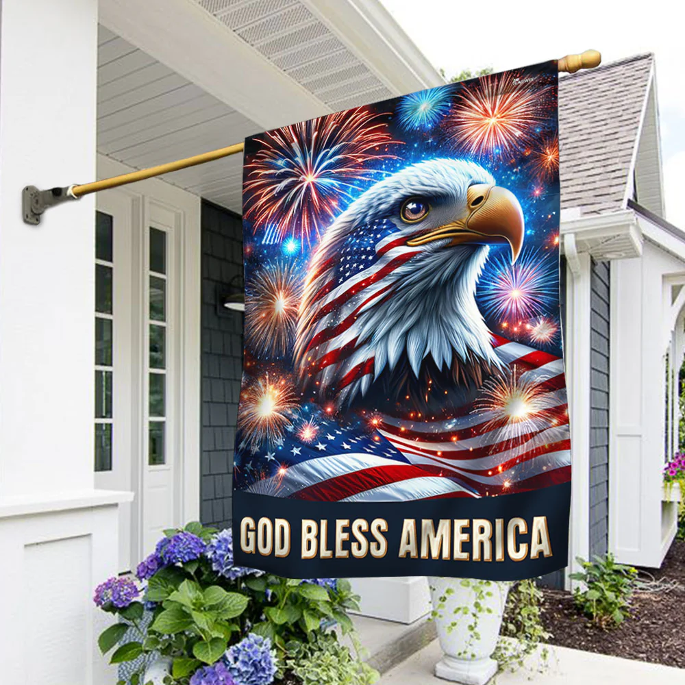 Bimipi American Flag | God Bless America Eagle 4th Of july Flag