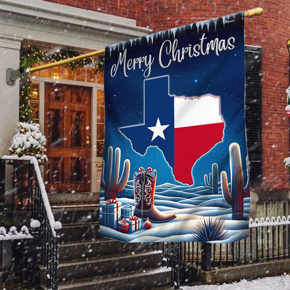 Texas Merry Christmas Y'all Flag