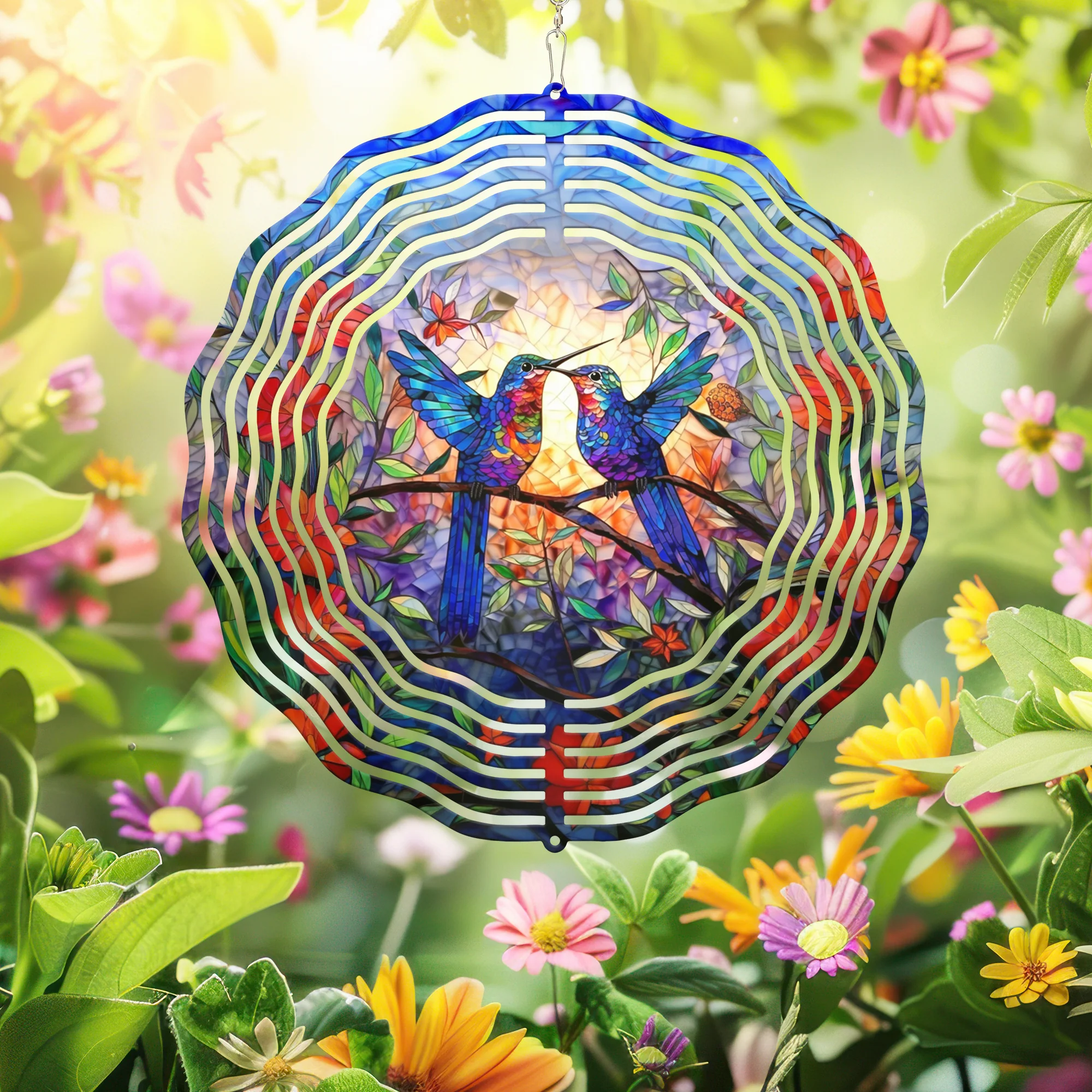 Hummingbird Spring Wind Spinner