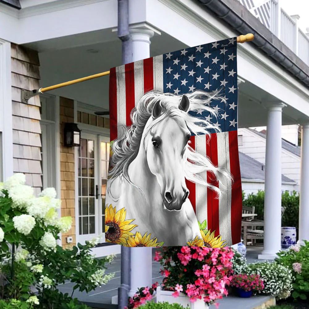 Horse American Flag
