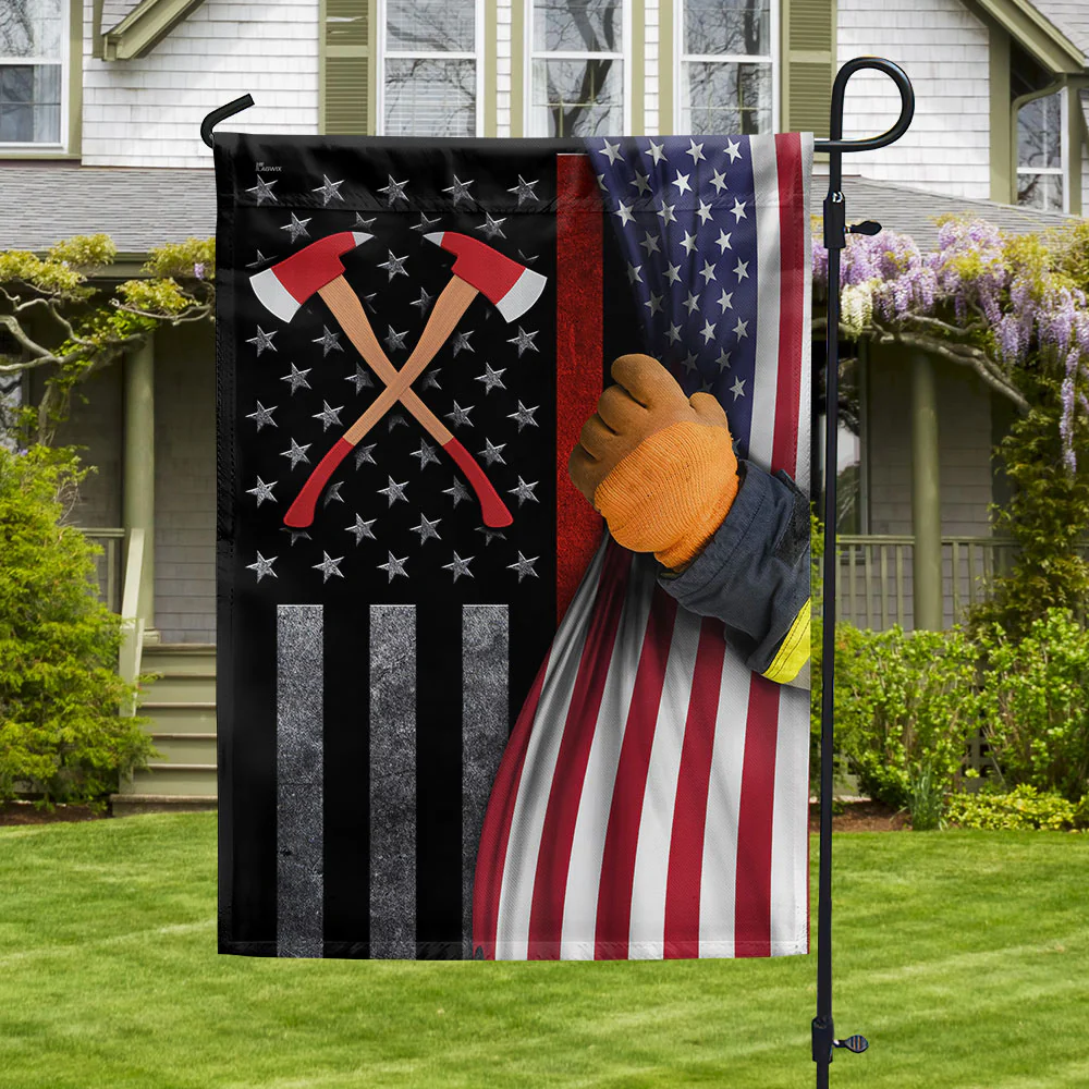 Firefighter Thin Red Line American Flag