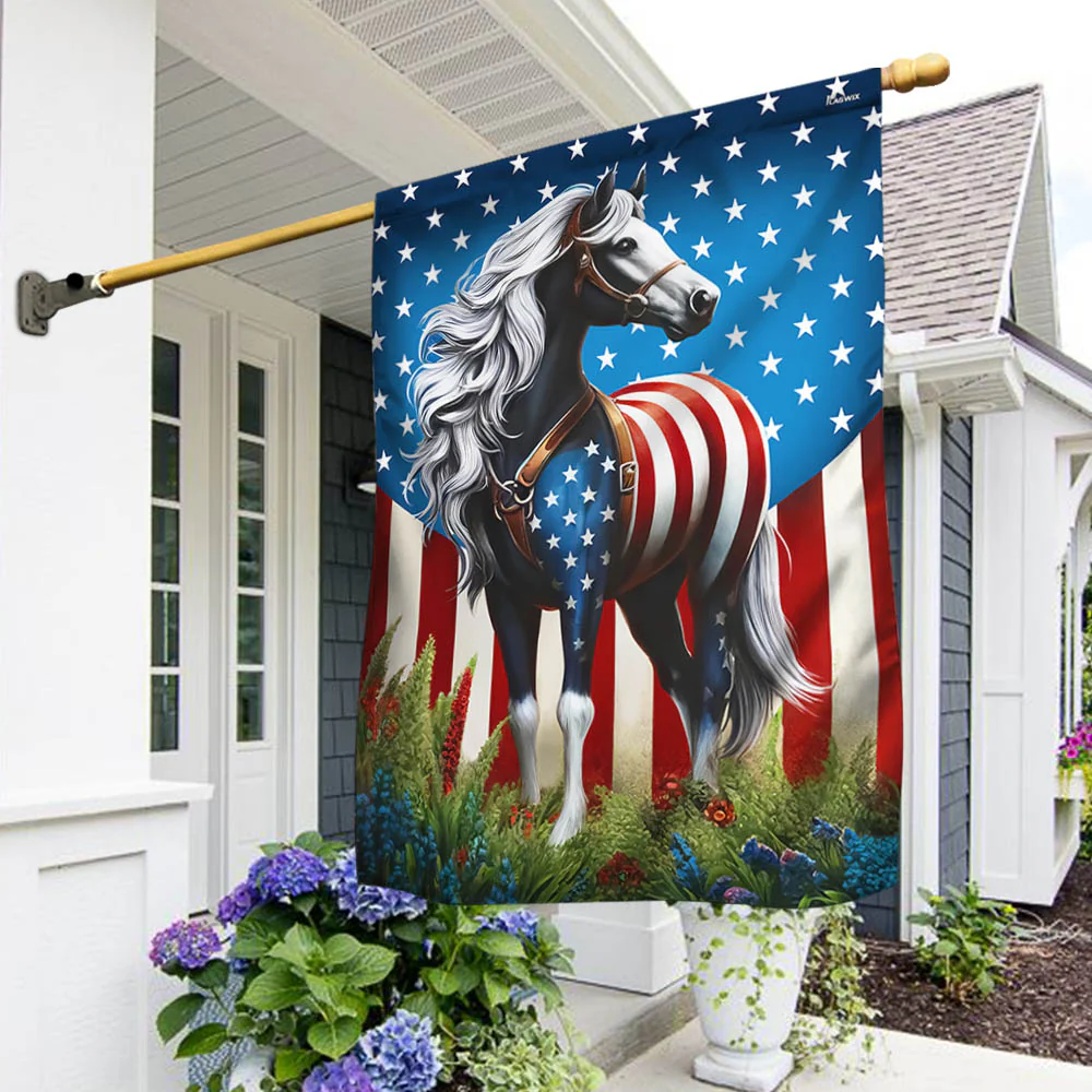 Horse Patriot American Flag