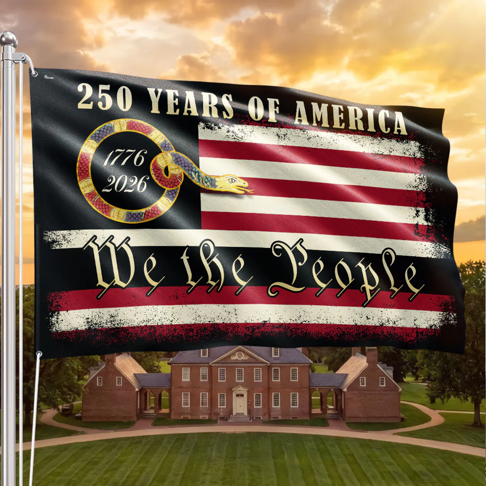 250 Years We The People Flag, 1776 American Patriotic Grommet Flag