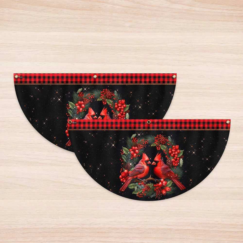 Cardinal Merry Christmas Non-Pleated Fan Flag