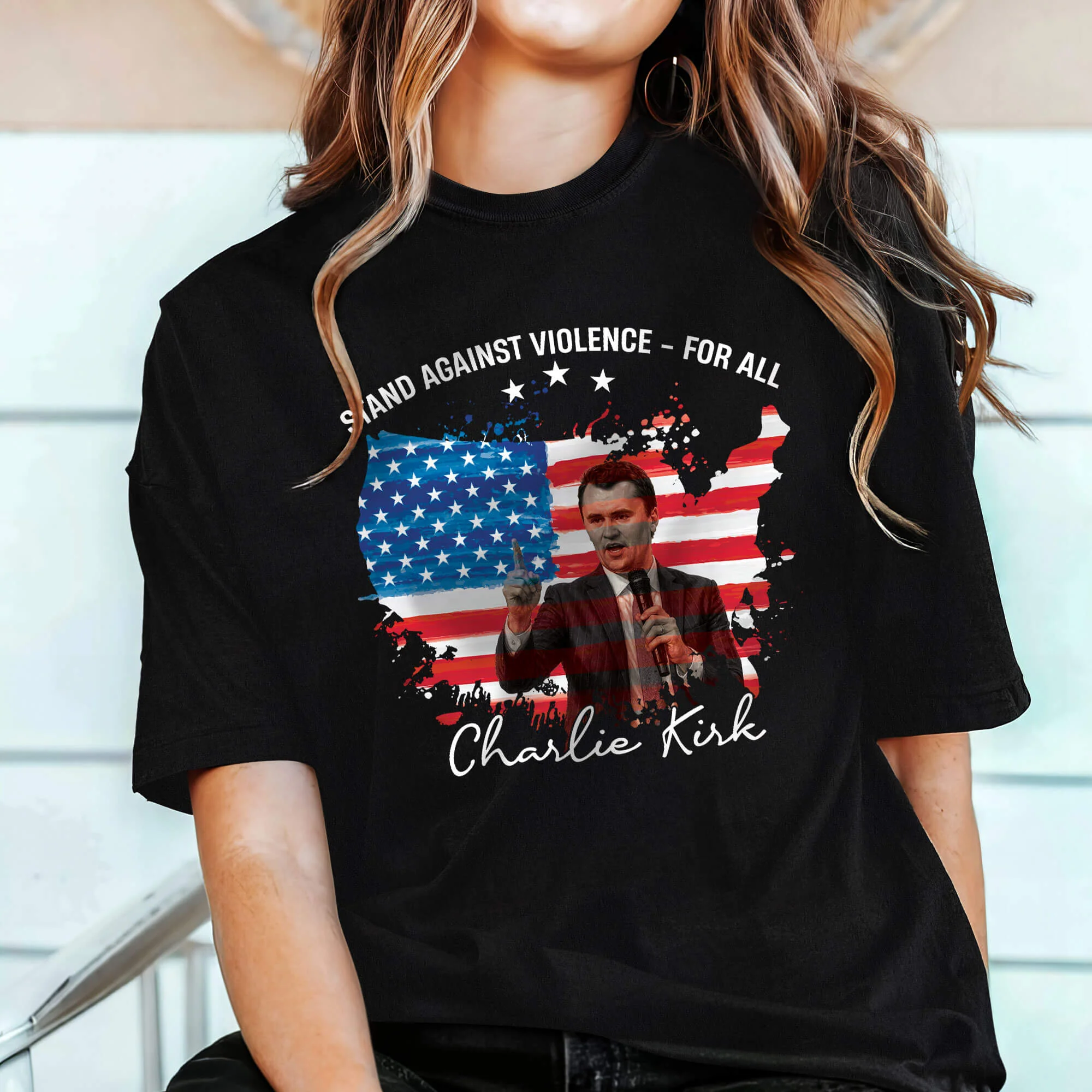 Stand With Charlie Kirk Memorial Comfort Color T-Shirt