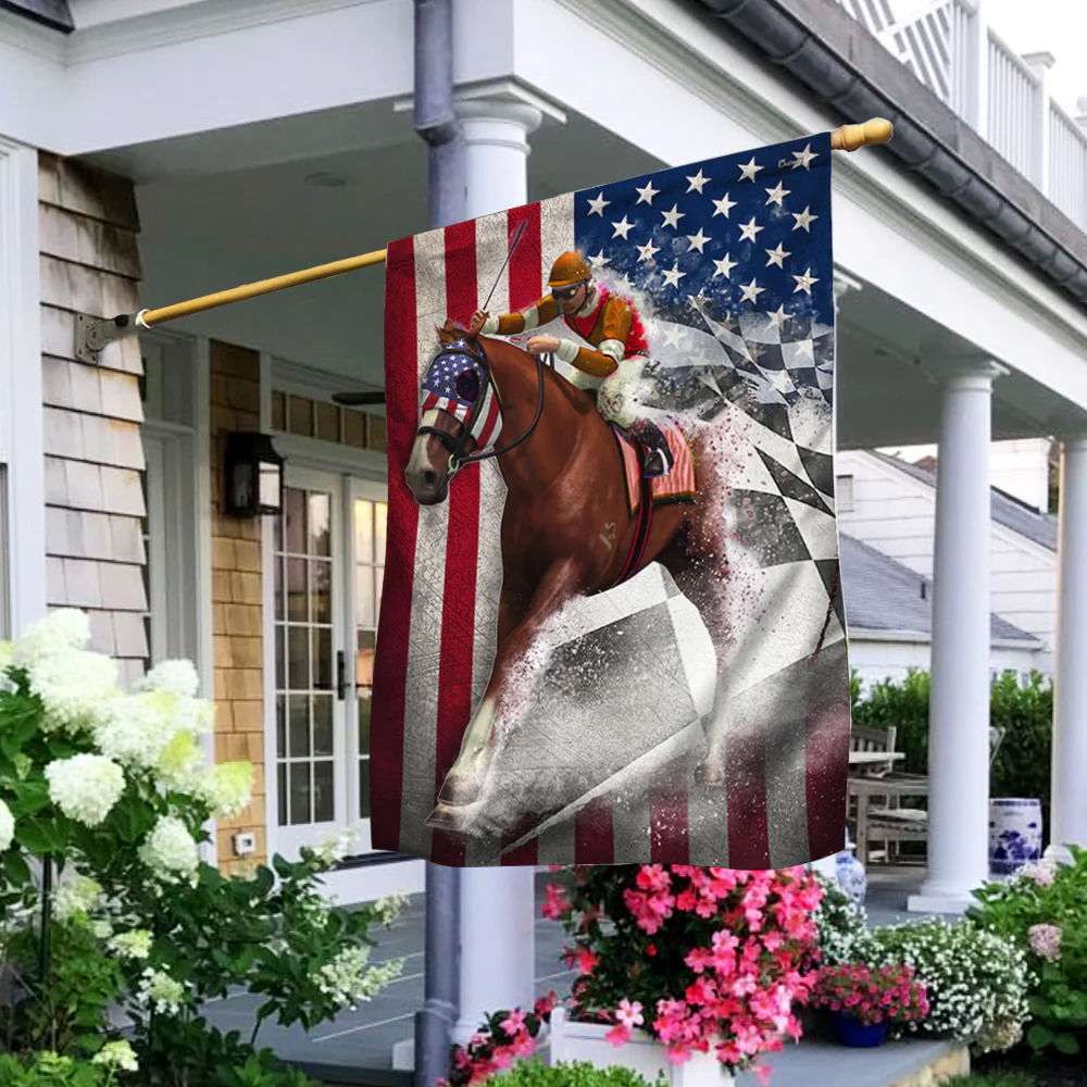 Horse Racing American Flag