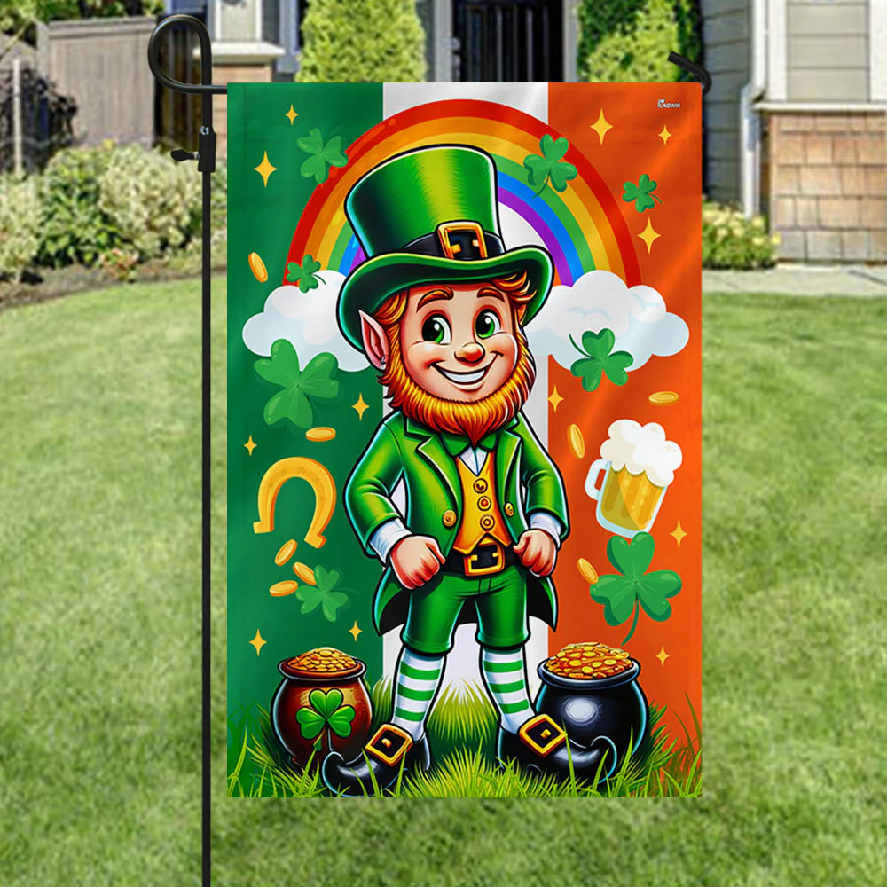 Bimipi  St. Patrick's Day Leprechaun Irish Flag
