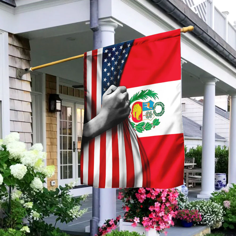 Peruvian American Flag