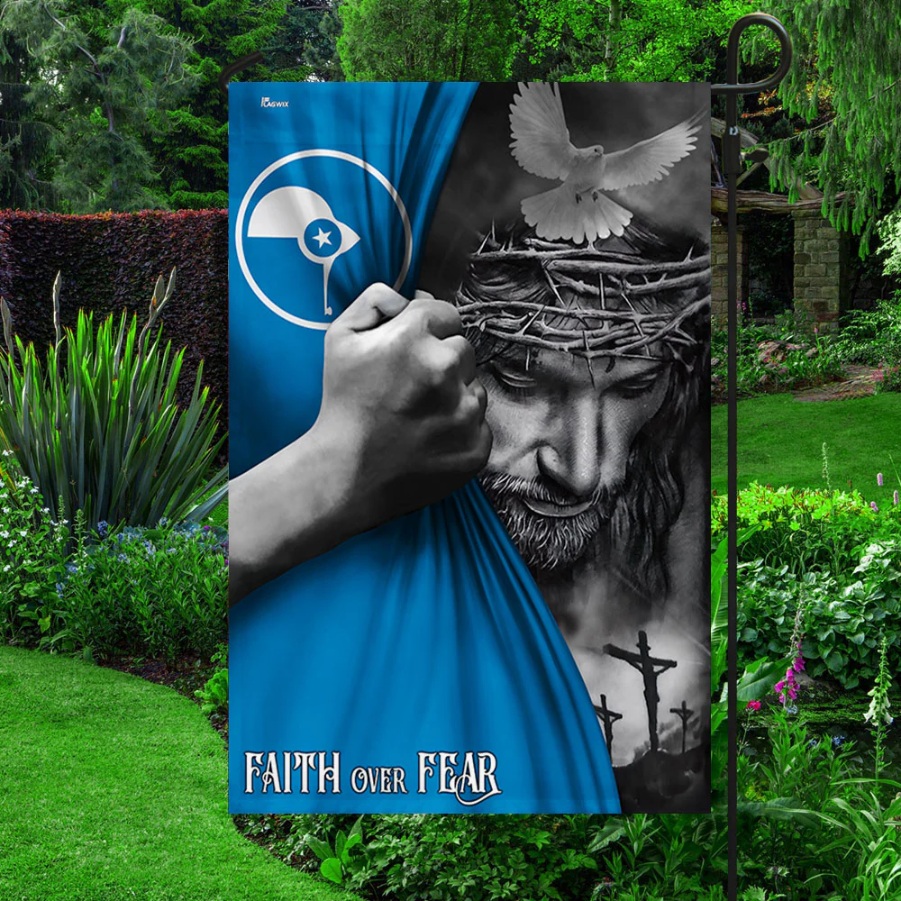 Jesus American Flag Faith Over Fear God Jesus YAP Flag