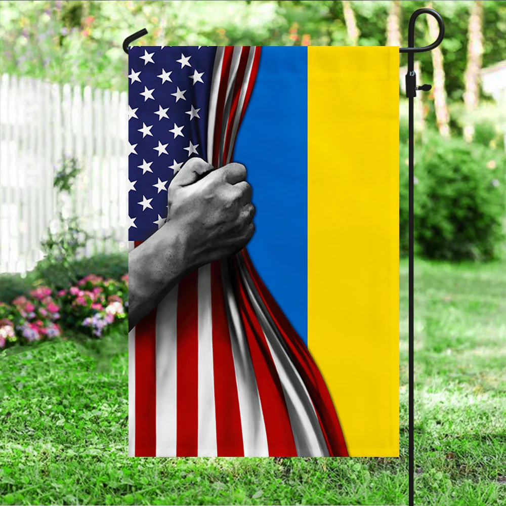 Ukrainian American Flag