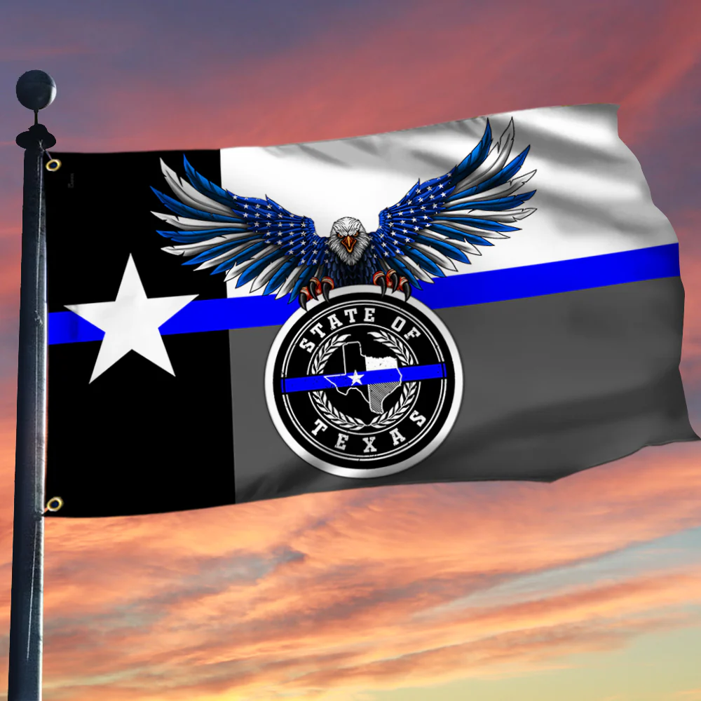 Texas Flag Eagle Thin Blue Line