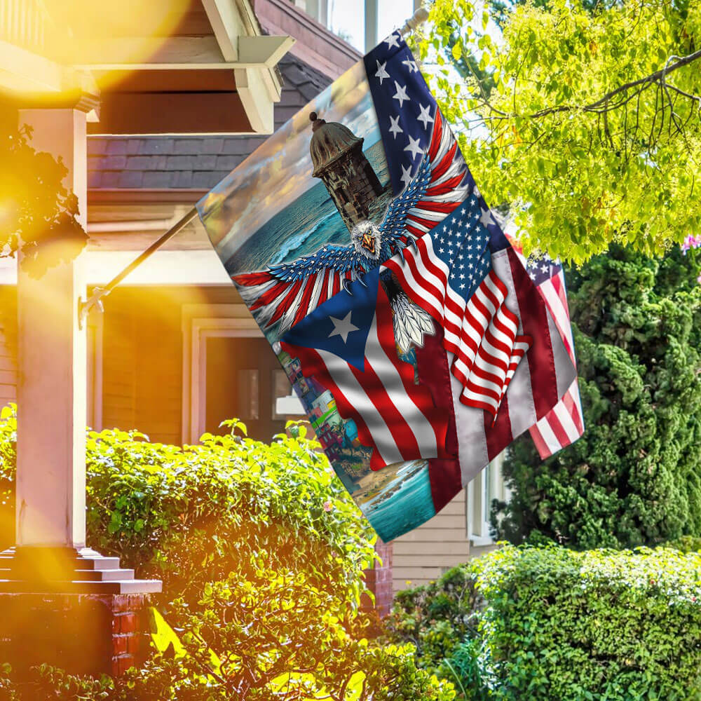 Puerto Rico American Flag