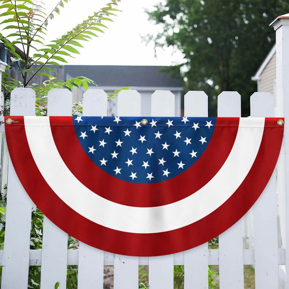 American Flag | Stripes and Stars Non-Pleated Fan Flag