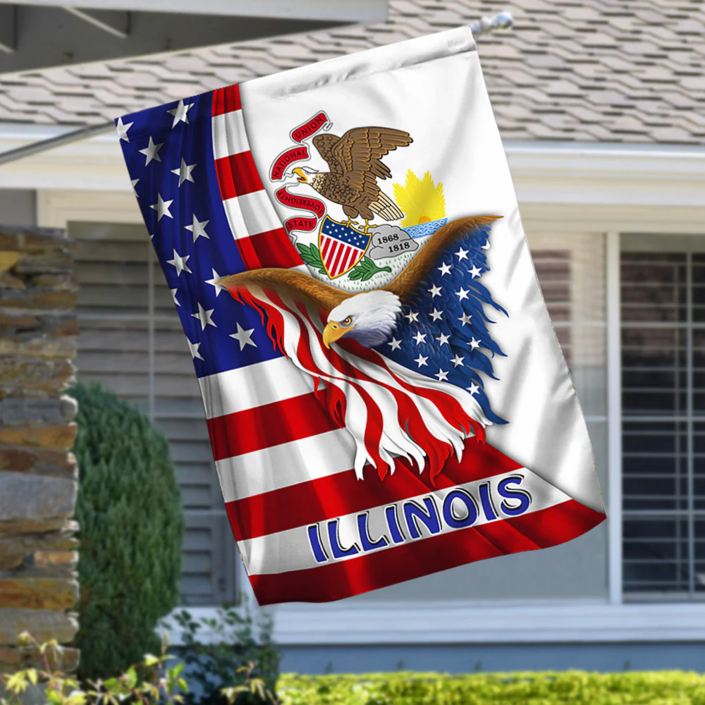 Illinois Eagle Flag MLH1774Fv22