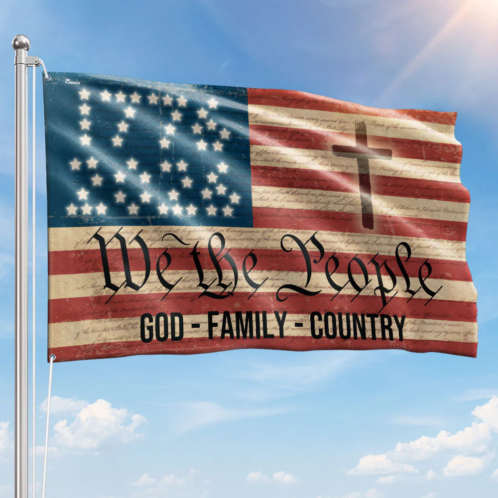 Bimipi We The People Grommet Flag 1776 - 2026 God Family Country 250th Anniversary