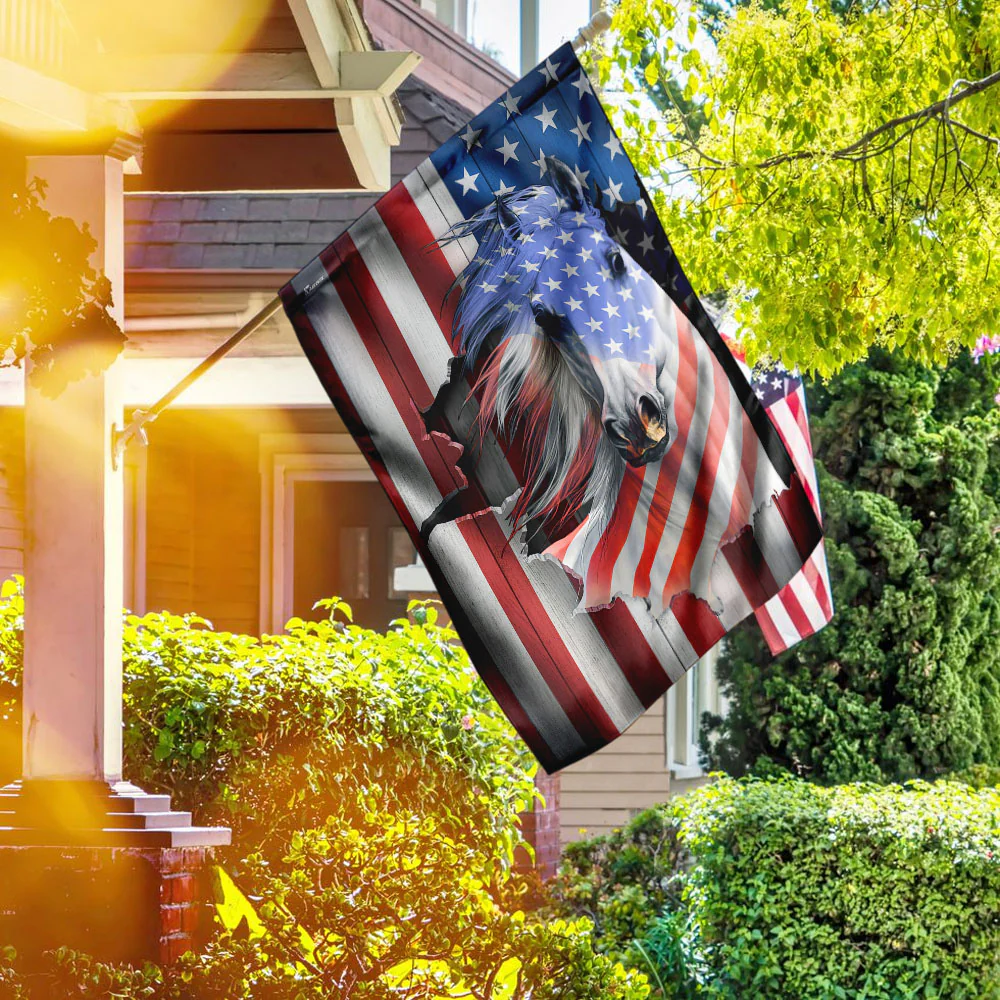 Horse American Flag