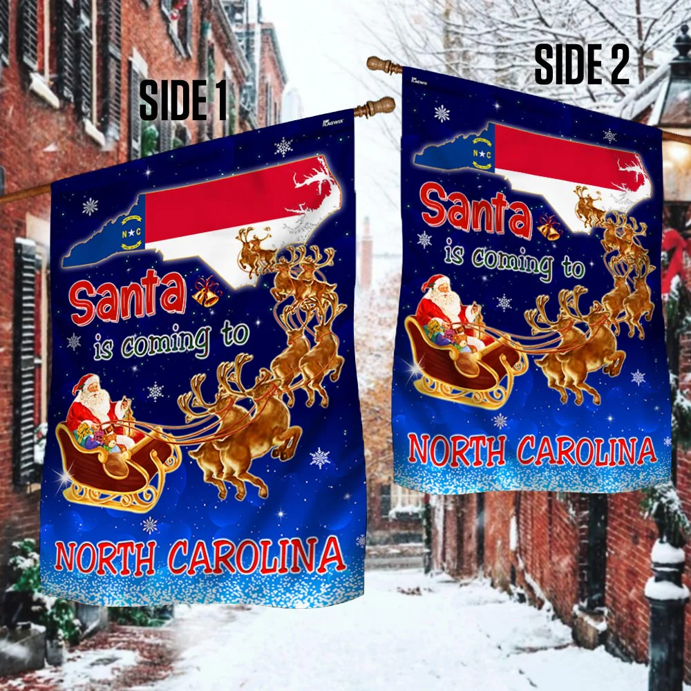 North Carolina Christmas Flag Santa Is Coming To North Carolina