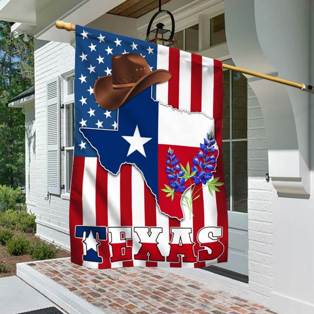 Texas Bluebonnet American Flag