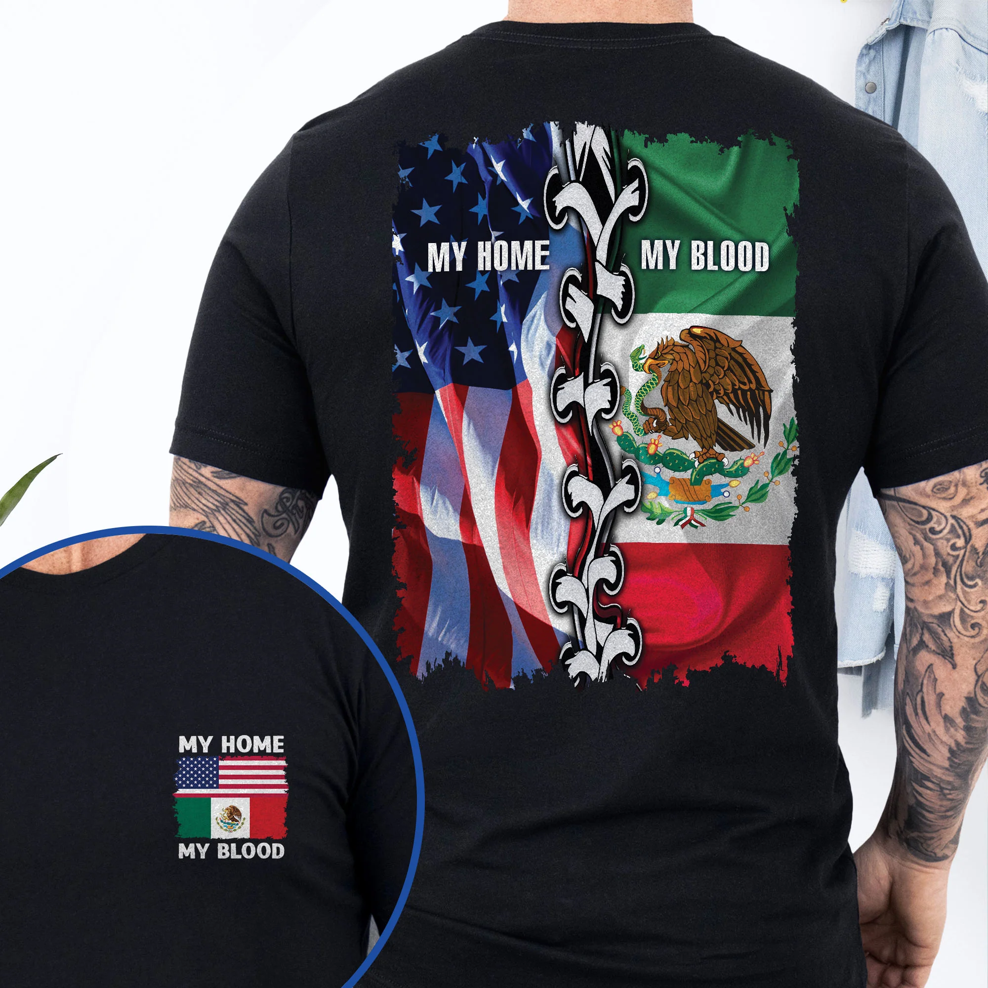 America Mexico, Mexican American T-Shirt
