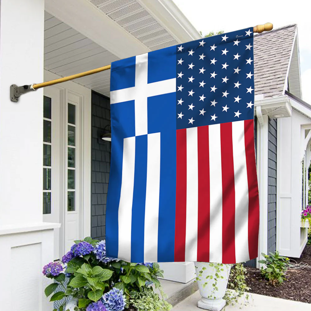 Greek And American Flag Greece USA
