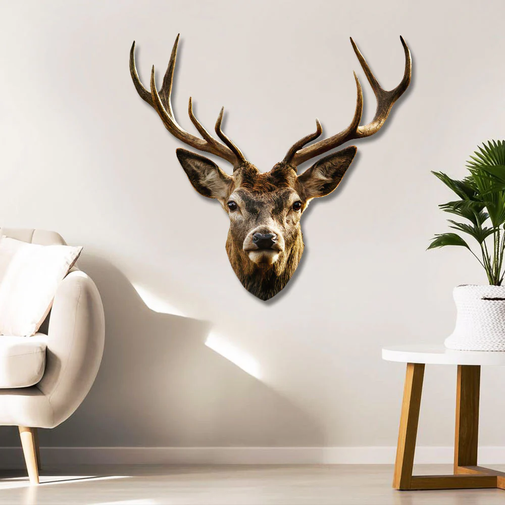 Deer Head Vintage Hanging Metal Sign
