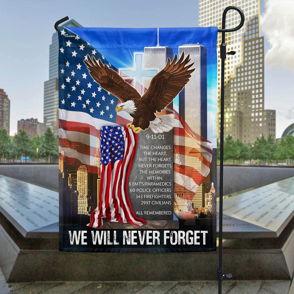 Patriot Day 911 We Will Never Forget Memorial Eagle American Flag