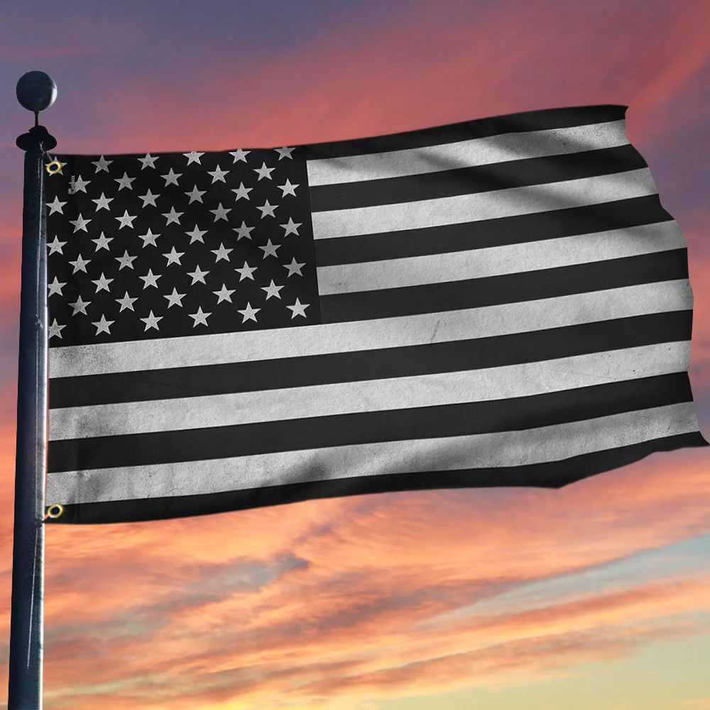 Bimipi American Flag - Black And White American Flag