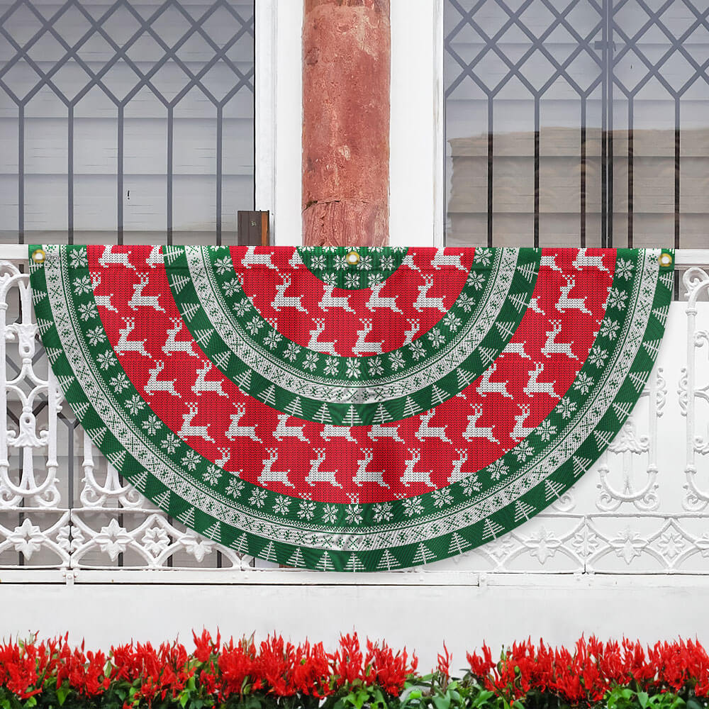 Merry Christmas Non-pleated Fan Flag