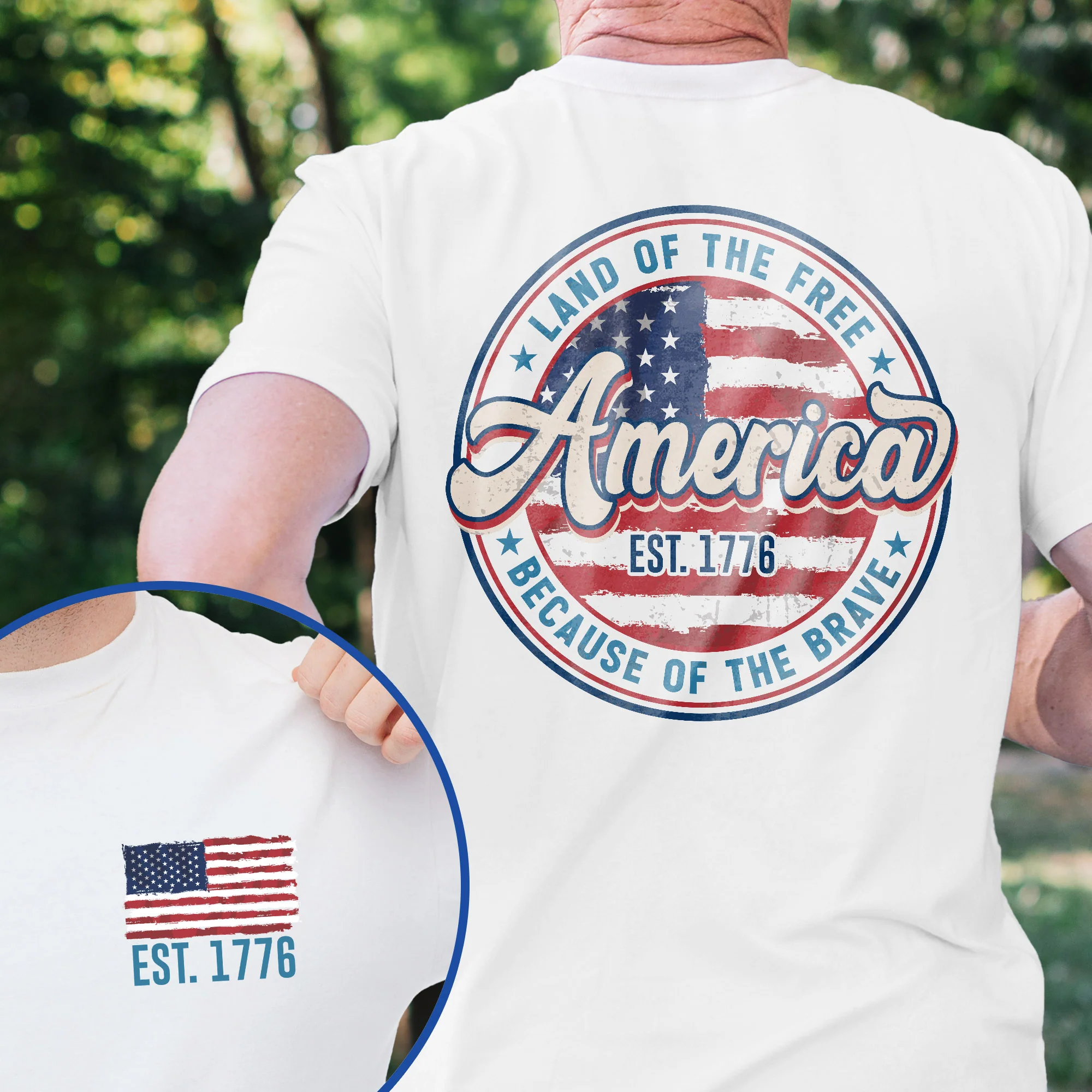 America Est. 1776 Land Of The Free Because Of The Brave T-Shirt