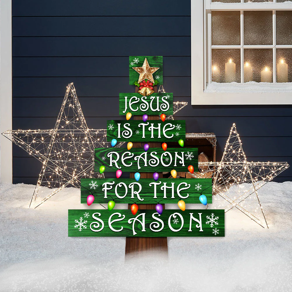 Christmas Metal Sign Jesus Is The Reason For The Season