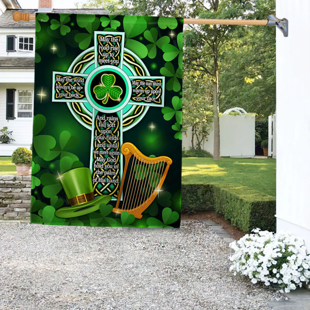 Irish Celtic Cross Irish Blessing St. Patrick Day Flag