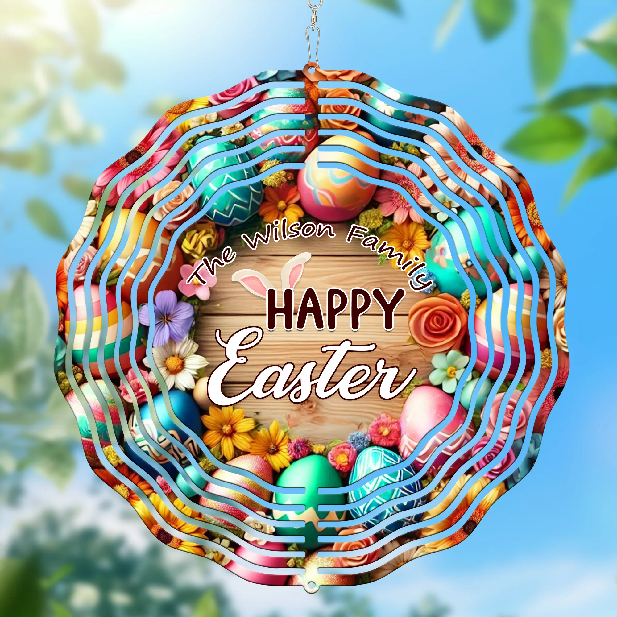Personalized Happy Easter Wind Spinner