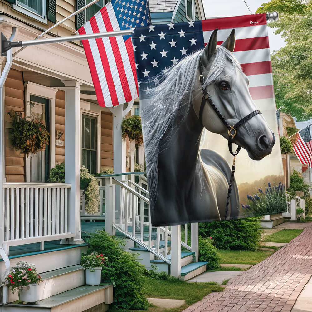 Patriotic Horse American Flag