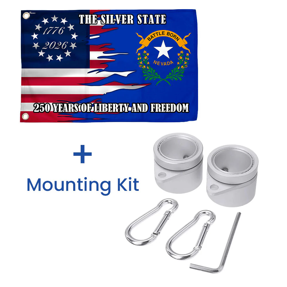 250 Years of Liberty and Freedom The Silver State Nevada Grommet Flag
